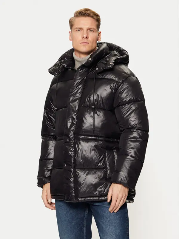 jack & jones Jack & Jones Zimska jakna Green Point 12268209 Crna Loose Fit