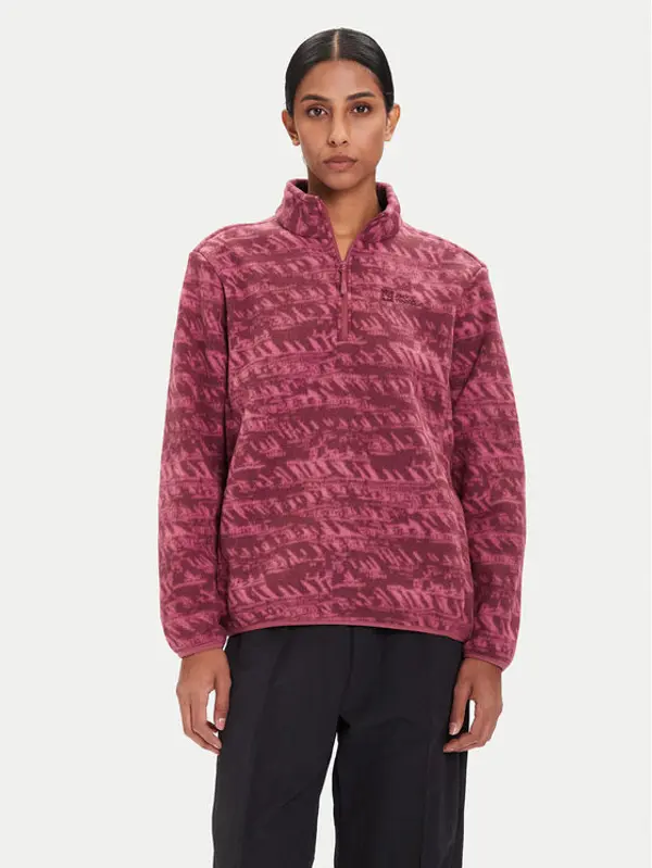 Jack Wolfskin Jack Wolfskin Flis Big Sky A65449 Tamnocrvena Relaxed Fit