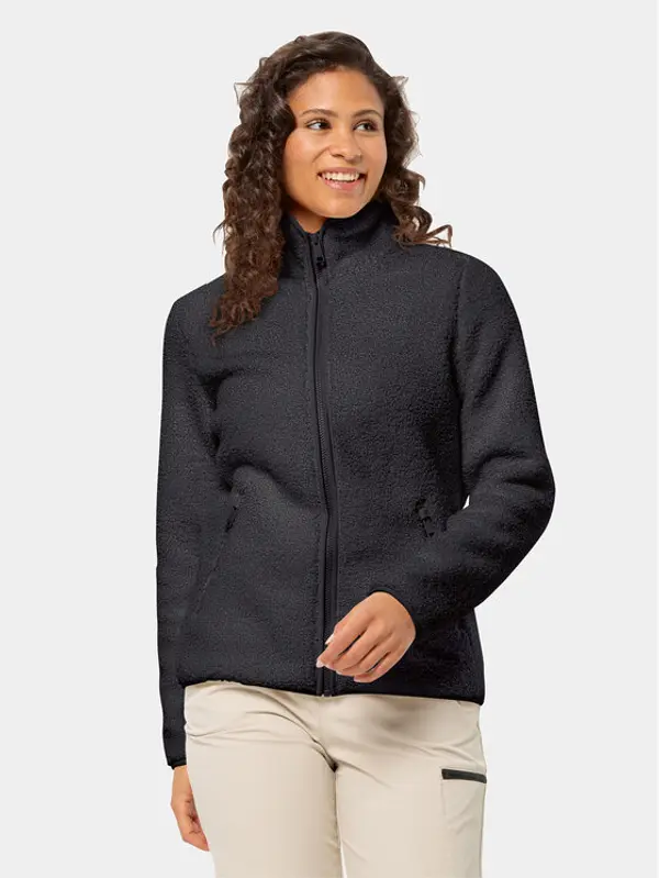 Jack Wolfskin Jack Wolfskin Flis High Curl Jacket 1708732 Crna Regular Fit