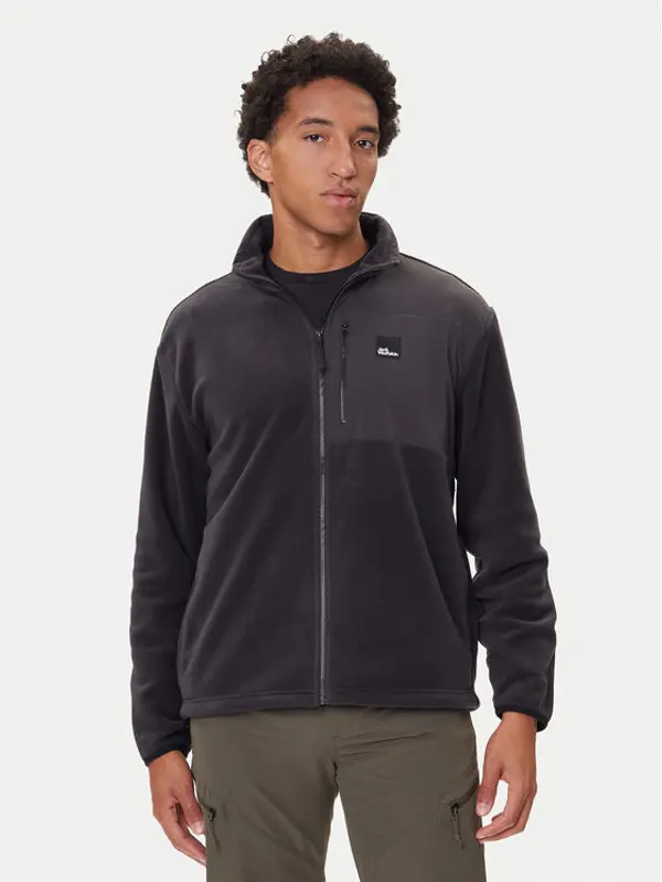 Jack Wolfskin Jack Wolfskin Flis Sumetro Fz A64108 Crna Relaxed Fit
