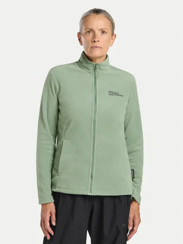 Jack Wolfskin Jack Wolfskin Flis Taunus Fz 1711391 Zelena Regular Fit