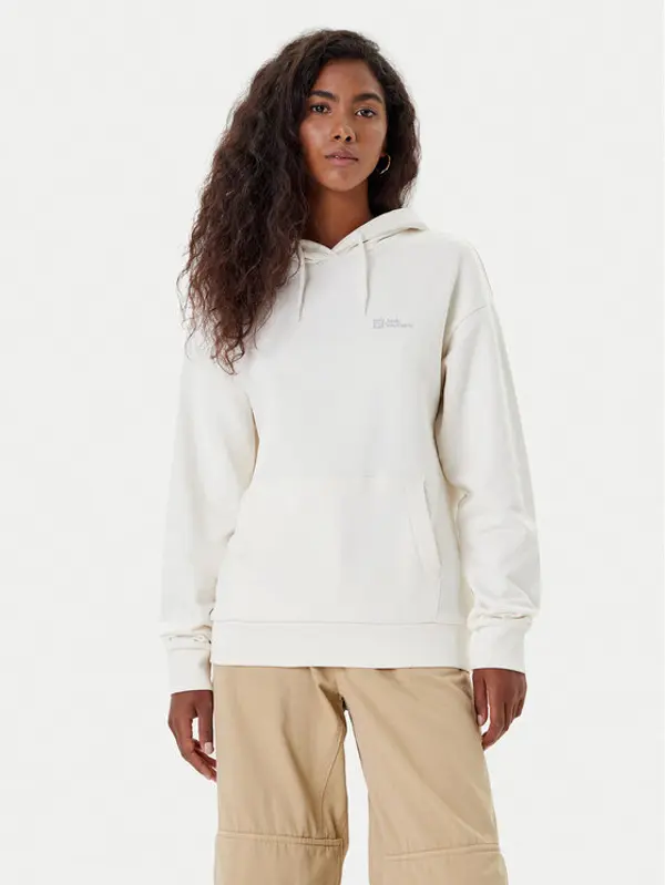 Jack Wolfskin Jack Wolfskin Majica dugih rukava Essential A63848 Écru Regular Fit