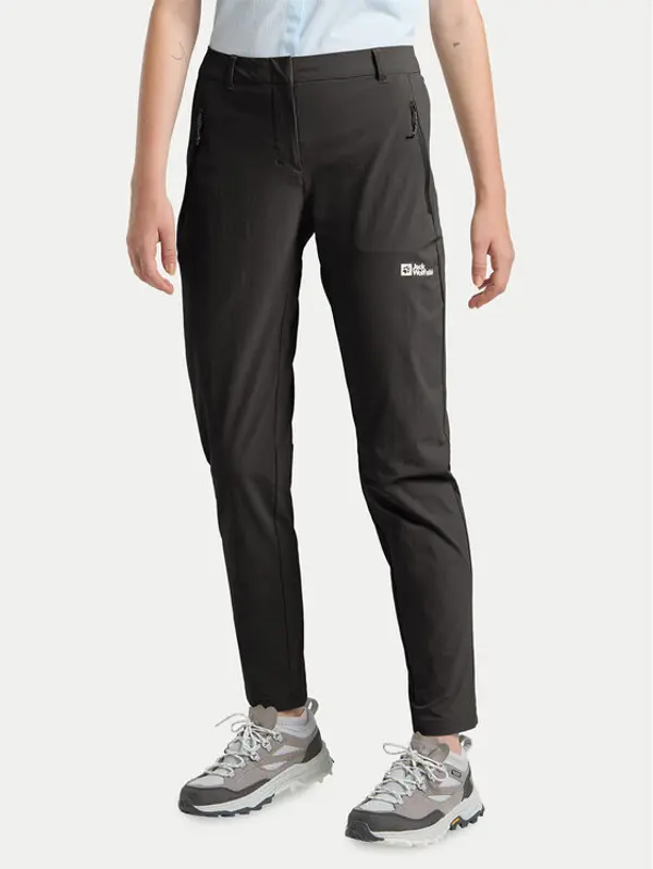 Jack Wolfskin Jack Wolfskin Outdoor hlače Hikeout A63927 Crna Regular Fit