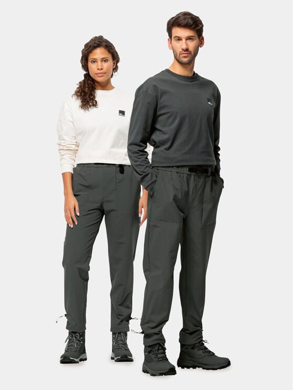 Jack Wolfskin Jack Wolfskin Outdoor hlače Kiebitzweg Pants 1508471 Crna Regular Fit