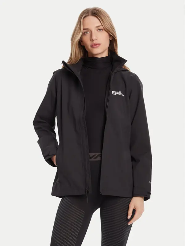 Jack Wolfskin Jack Wolfskin Outdoor jakna Trailtime 2l A63902 Crna Regular Fit