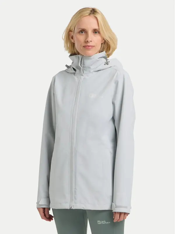 Jack Wolfskin Jack Wolfskin Outdoor jakna Trailtime 2l A63902 Siva Regular Fit