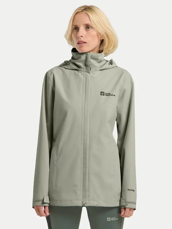 Jack Wolfskin Jack Wolfskin Outdoor jakna Trailtime 2l A63902 Zelena Regular Fit