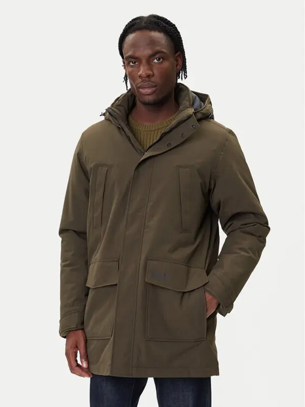 Jack Wolfskin Jack Wolfskin Parka Canyon Shield A65119 Zelena Regular Fit