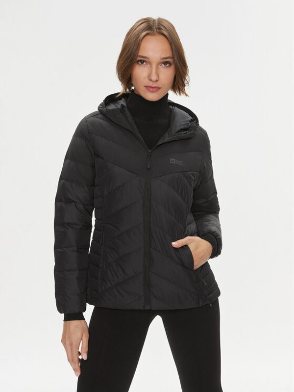 Jack Wolfskin Jack Wolfskin Pernata jakna Tundra Down Hoody 1206642 Crna Slim Fit