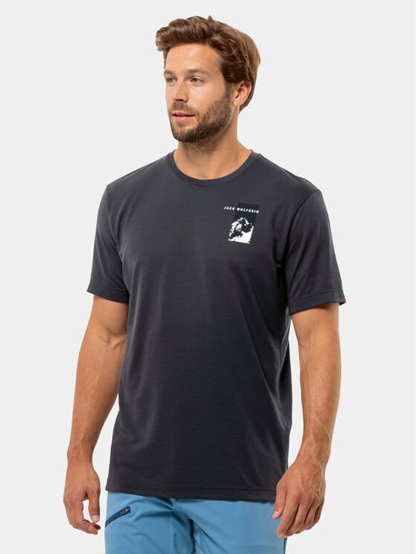 Jack Wolfskin Jack Wolfskin T-shirt Vonnan 1809941 Siva Regular Fit