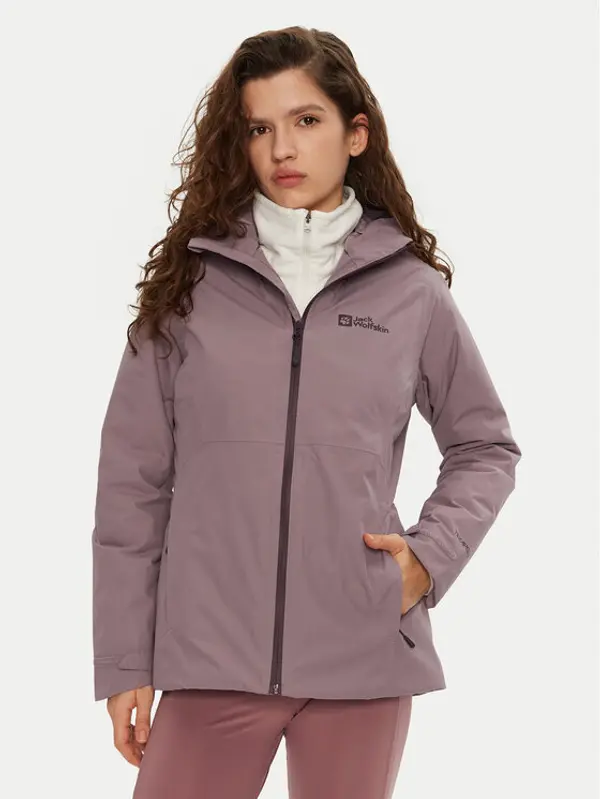 Jack Wolfskin Jack Wolfskin Vodootporna jakna Wisper Ins A61893 Ljubičasta Regular Fit
