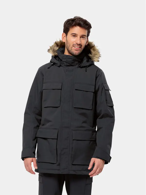 Jack Wolfskin Jack Wolfskin Zimska jakna Glacier Canyon Parka 1107674 Crna Regular Fit