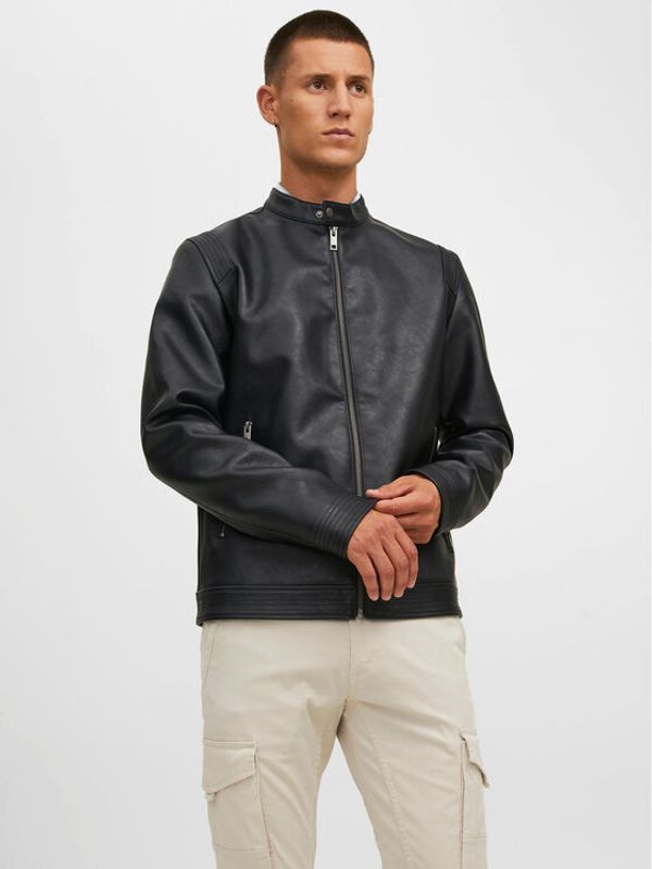 Jack&Jones Jack&Jones Jakna od imitacije kože Rocky 12223141 Crna Regular Fit