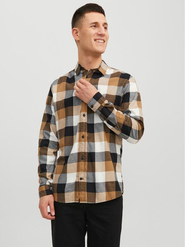 Jack&Jones Jack&Jones Košulja Buffalo 12235965 Smeđa Slim Fit