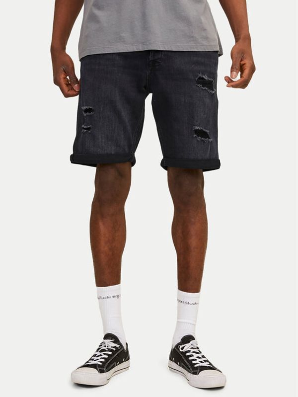 Jack&Jones Jack&Jones Kratke traperice Jjirick 12250177 Crna Regular Fit