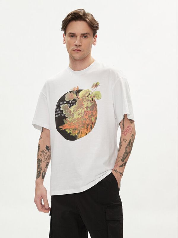 Jack&Jones Jack&Jones T-shirt Floral 12253401 Bijela Wide Fit
