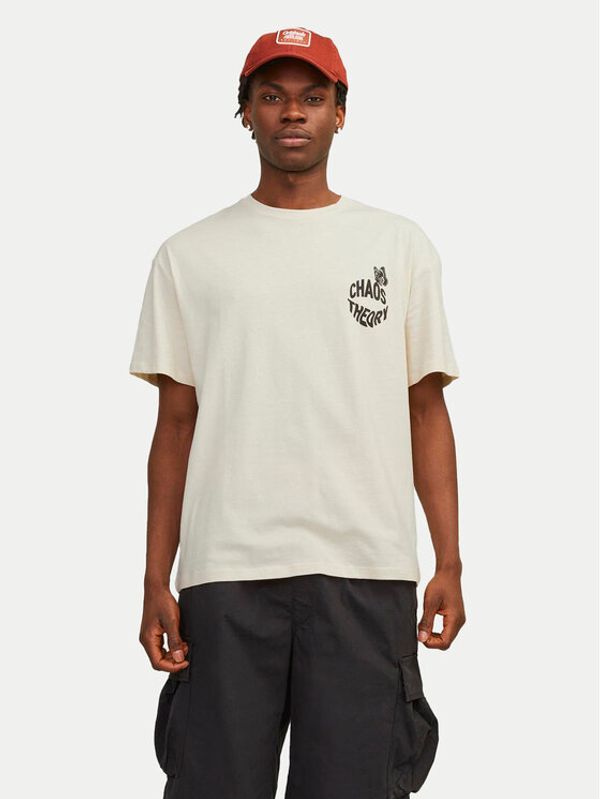 Jack&Jones Jack&Jones T-shirt Jorfrutti 12256926 Écru Wide Fit