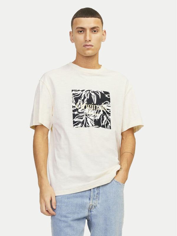 Jack&Jones Jack&Jones T-shirt Lafayette 12250436 Écru Relaxed Fit