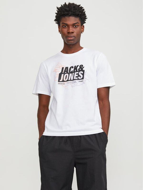 Jack&Jones Jack&Jones T-shirt Map Logo 12252376 Bijela Standard Fit