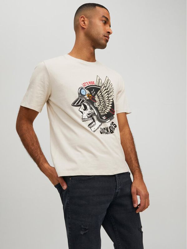 Jack&Jones Jack&Jones T-shirt Roxbury 12227779 Bež Regular Fit