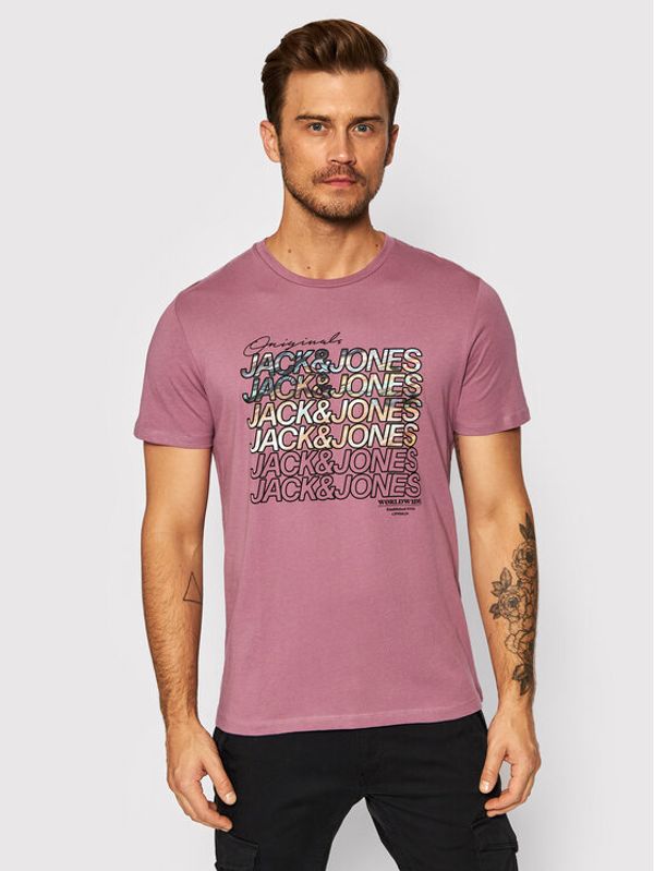 Jack&Jones Jack&Jones T-shirt Swirl 12193665 Ružičasta Regular Fit