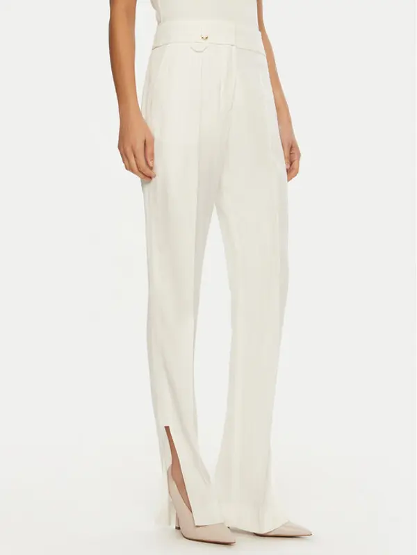 JACQUEMUS JACQUEMUS Hlače 24E241PA038 Bijela Regular Fit