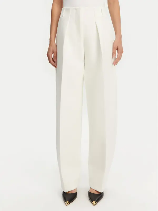 JACQUEMUS JACQUEMUS Hlače Le Pantalon Ovalo 24E241PA0791718 100 Bijela Regular Fit