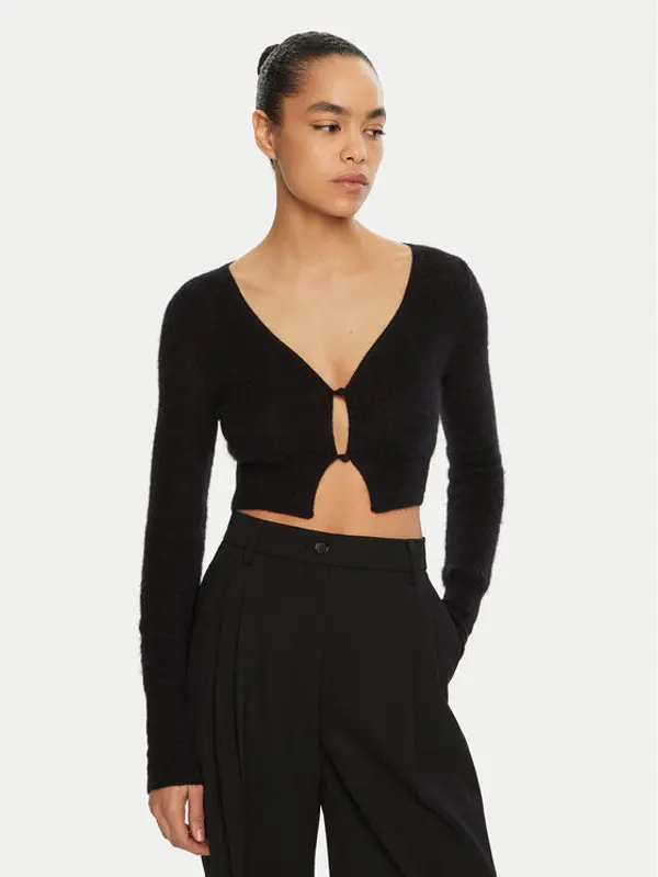 JACQUEMUS JACQUEMUS Kardigan 24E241KN203 Crna Regular Fit