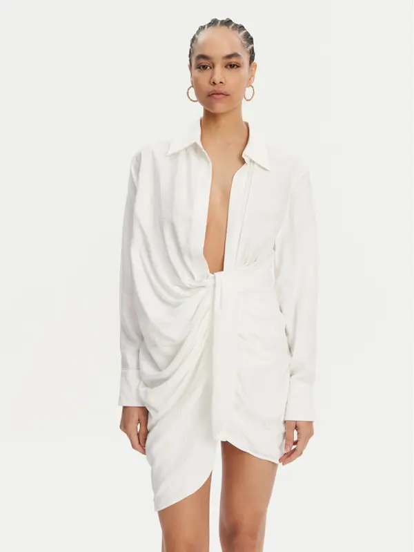 JACQUEMUS JACQUEMUS Koktel haljina 213DR009-1020 Bijela Regular Fit