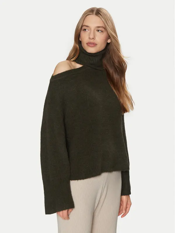 JDY JDY Dolčevita Debbie 15339501 Zelena Regular Fit