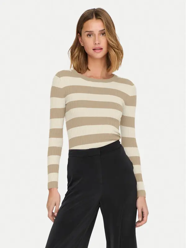 JDY JDY Džemper Plum 15277223 Bež Regular Fit