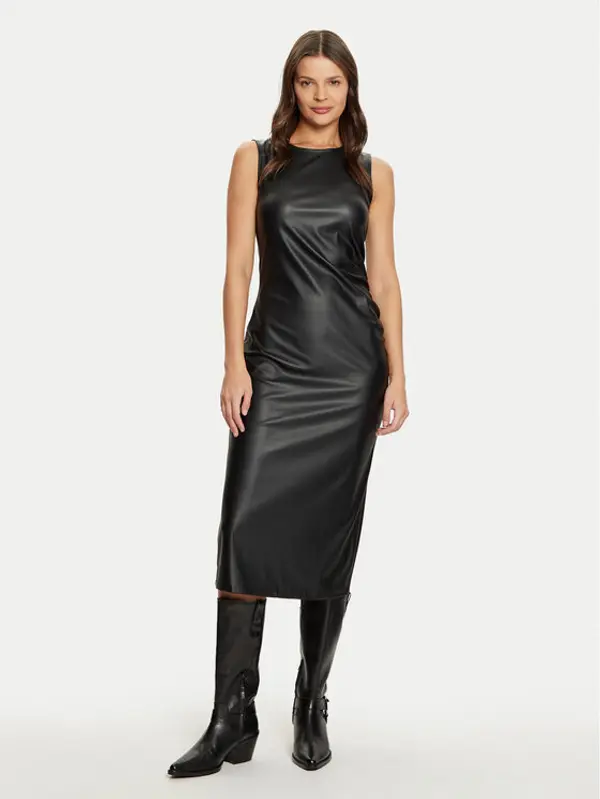 JDY JDY Haljina od imitacije kože Soya 15336927 Crna Slim Fit