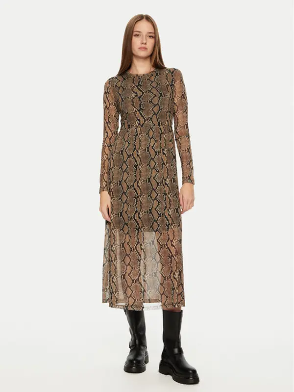 JDY JDY Haljina za svaki dan Anima 15351731 Smeđa Regular Fit