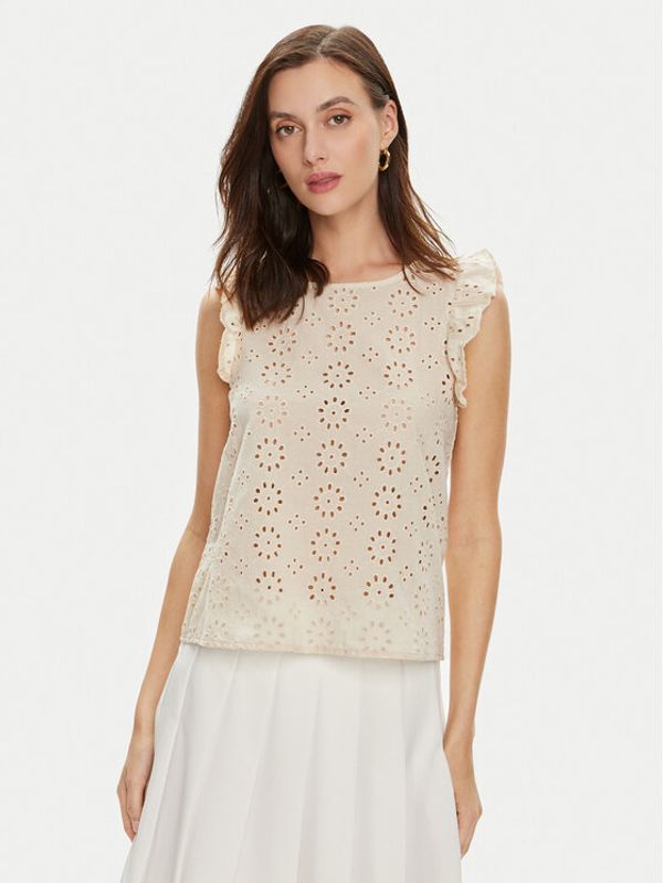 JDY JDY Majica Vola 15312383 Bež Regular Fit