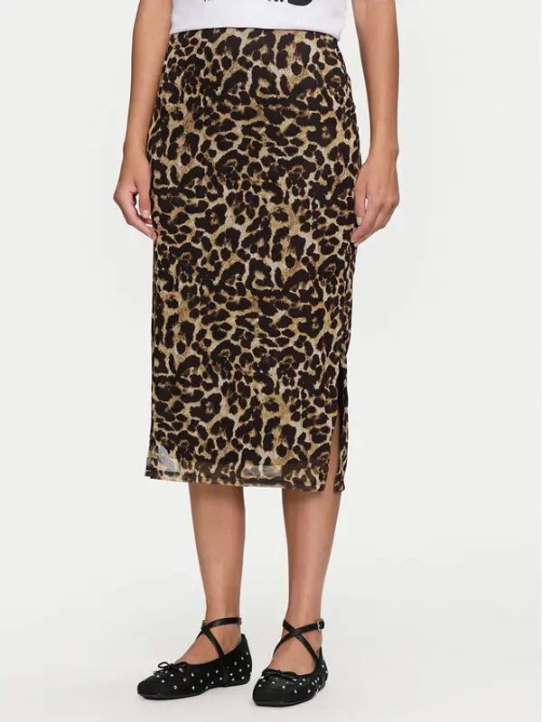 JDY JDY Midi suknja Lea 15345811 Smeđa Slim Fit