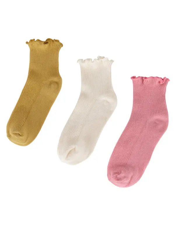 Jenny JENNY Kratke čarape 7KB-003-SS25 (3-pack) Žuta