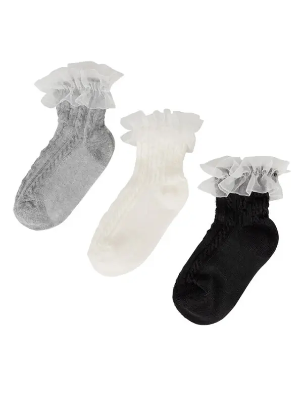 Jenny JENNY Kratke čarape 7KB-004-SS25 (3-pack) Bijela