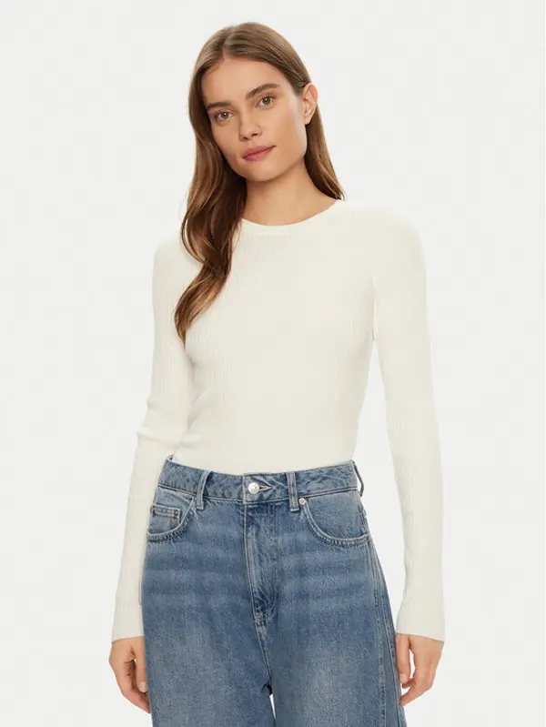 JJXX JJXX Džemper Jodi 12250072 Bijela Slim Fit