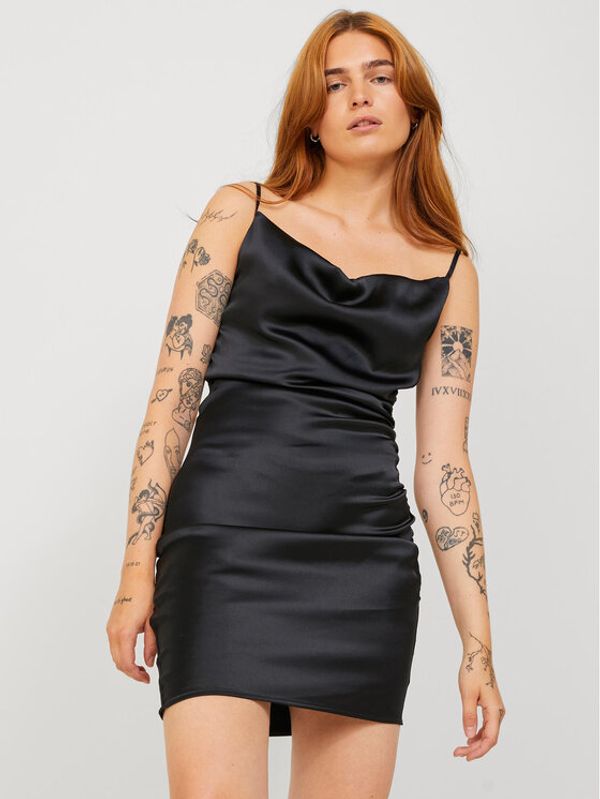 JJXX JJXX Koktel haljina Rosa 12220248 Crna Slim Fit