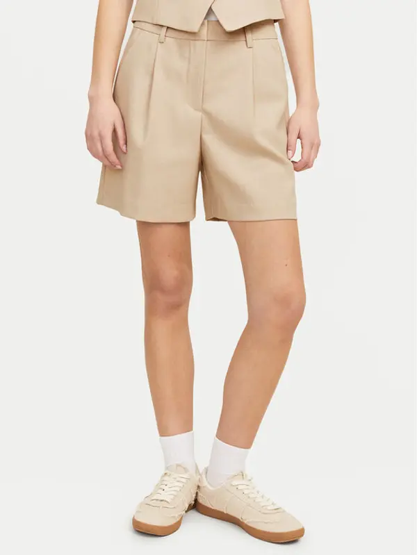 JJXX JJXX Kratke hlače Ellis 12268838 Bež Wide Leg