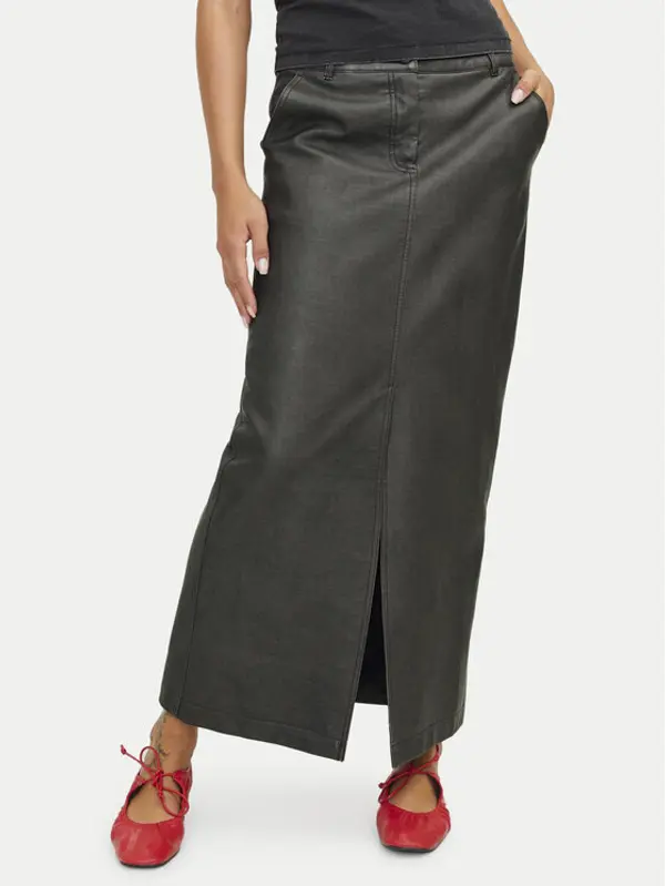 JJXX JJXX Suknja od imitacije kože Maddy 12262132 Crna Regular Fit