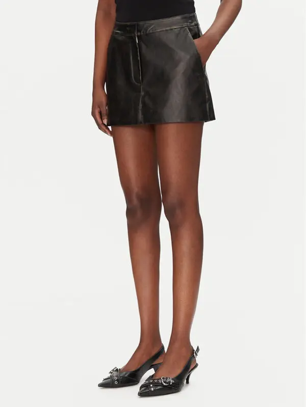 JJXX JJXX Suknja od imitacije kože Selma 12271904 Crna Slim Fit