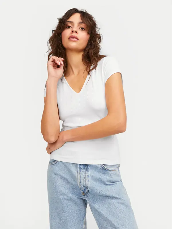 JJXX JJXX T-shirt Hayden 12249361 Bijela Slim Fit