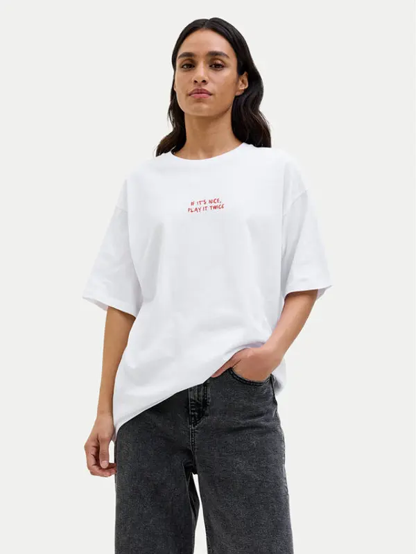 JJXX JJXX T-shirt Nina 12273776 Bijela Loose Fit