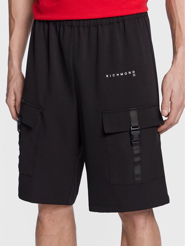 John Richmond John Richmond Sportske kratke hlače UMP23100BE Crna Regular Fit