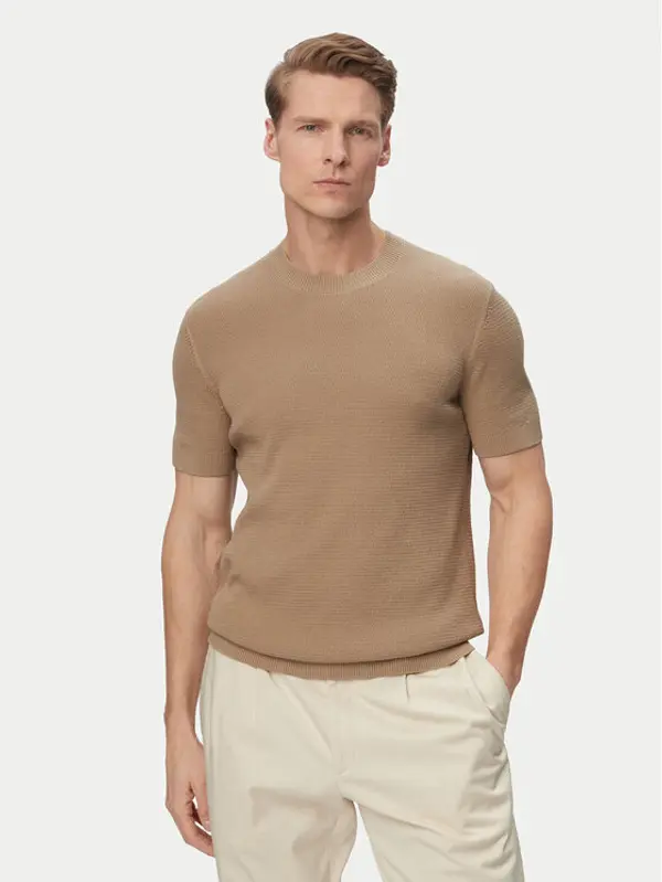 JOOP! JEANS JOOP! Jeans Džemper Sandero 30101597 Svijetlo bež Regular Fit