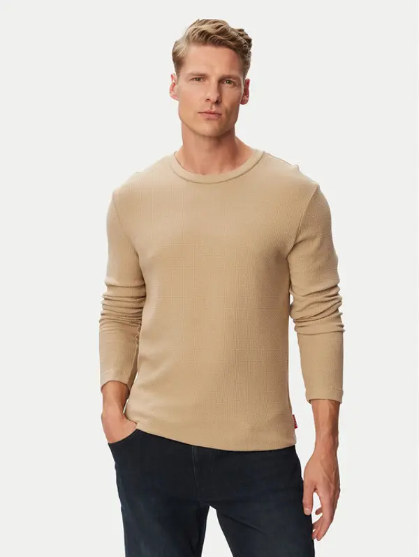 JOOP! JEANS JOOP! Jeans Majica dugih rukava Jjj-Phineus 30103355 Svijetlo smeđa Regular Fit