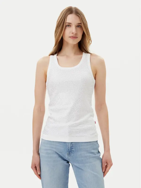 JOOP! JEANS JOOP! Jeans Top Tunka 30046107 Bijela Slim Fit