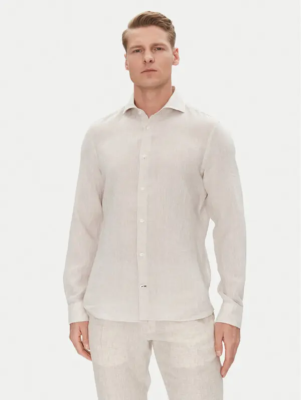 Joop! JOOP! Košulja 17 JSH-146Pai-W 30046075 Écru Slim Fit