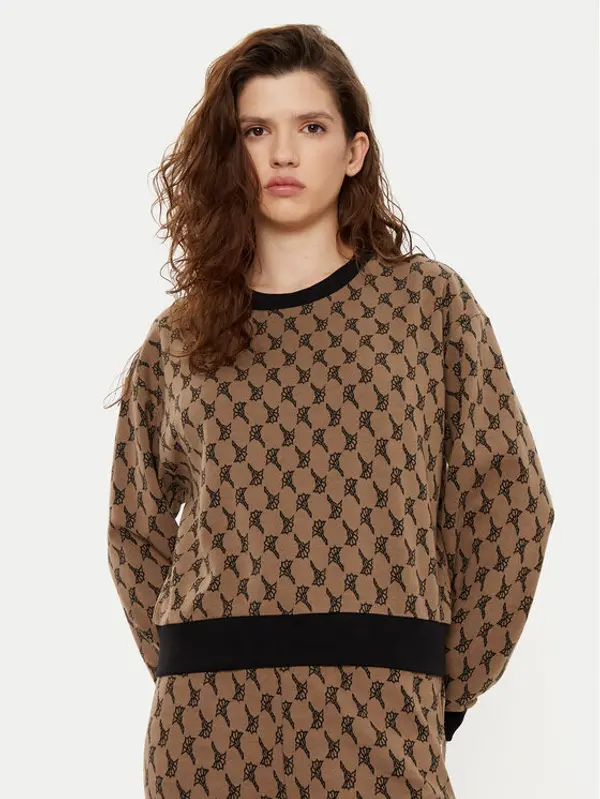 Joop! JOOP! Majica dugih rukava 10018915 30044785 Smeđa Regular Fit